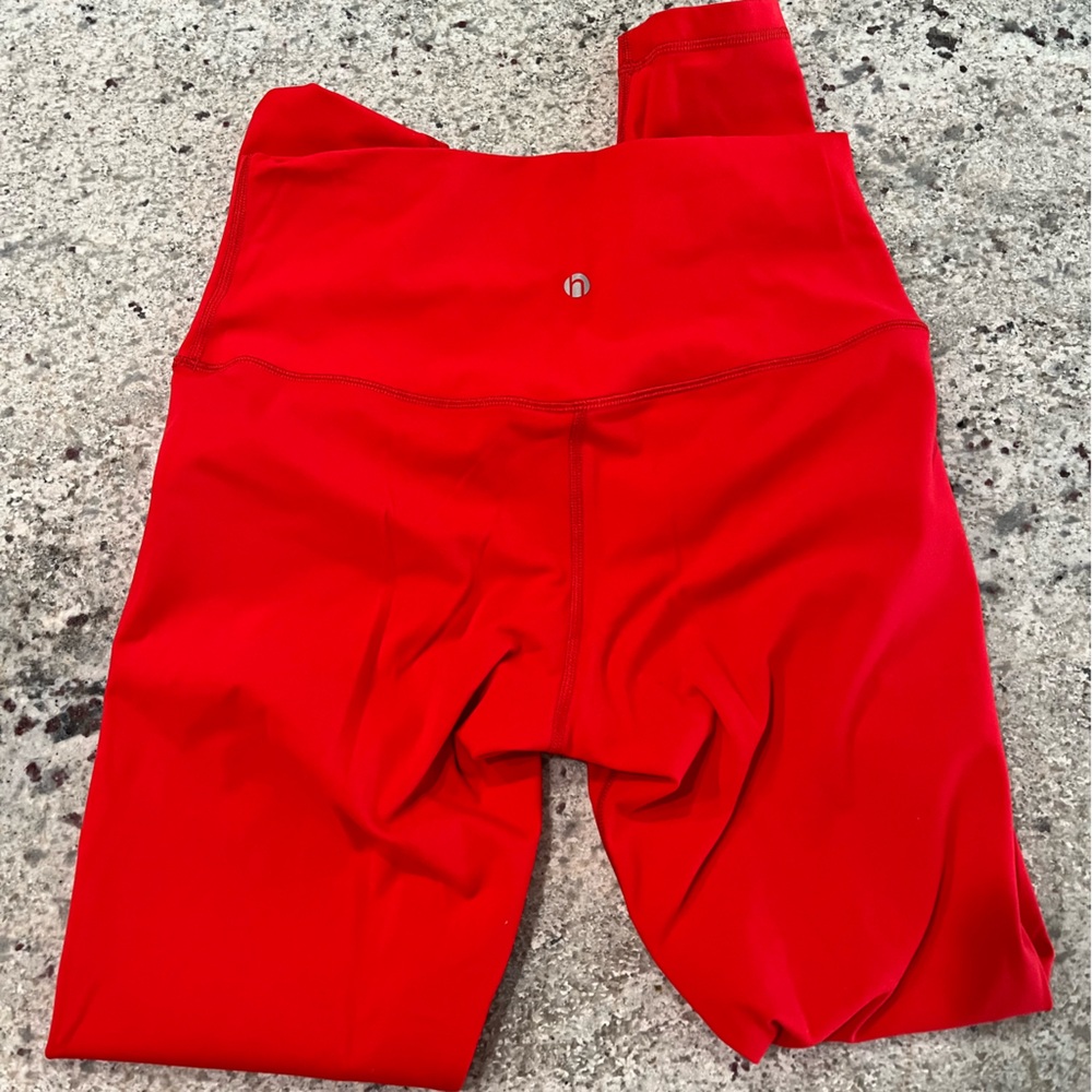 Red High-Waisted Leggings